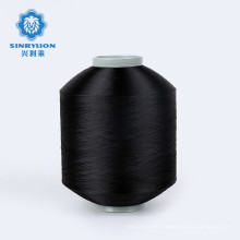 Newest RPET 75D/36F Black FDY Recycle Polyester warp Yarn with GRS and TC for weaving